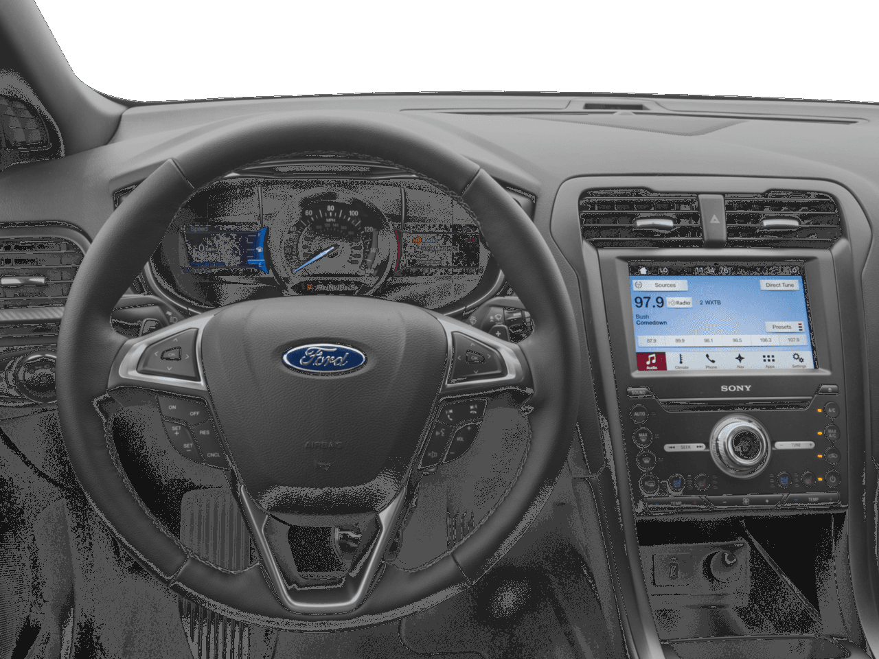 2017 Ford Fusion Sport AWD - Interior Drivers Dash