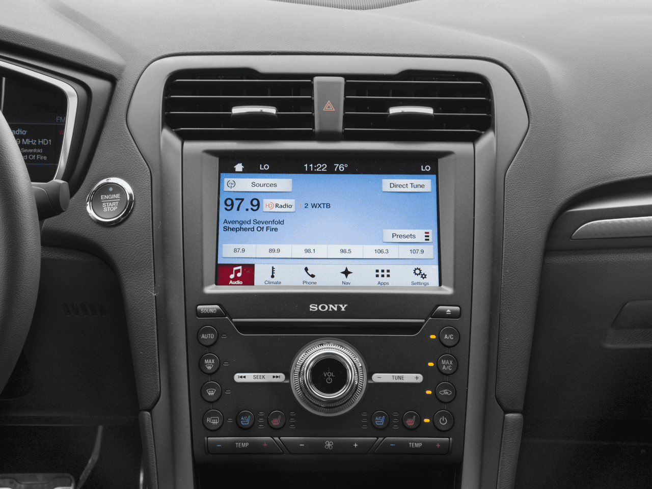 2017 Ford Fusion Sport AWD - Interior Stereo System