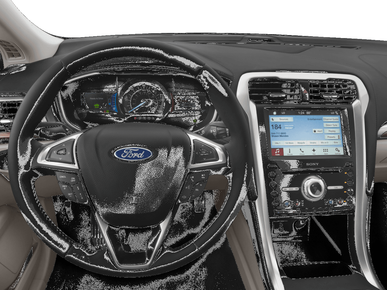 2017 Ford Fusion Hybrid Platinum FWD - Interior Drivers Dash