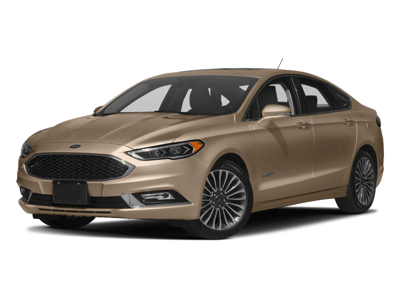 2017 Ford Fusion Hybrid Platinum FWD - Front 3/4, facing to the left