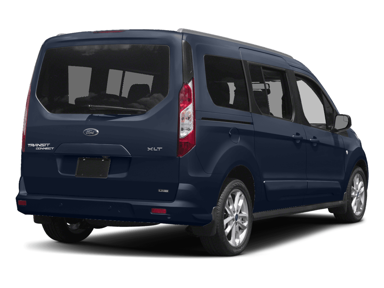 2017 Ford Transit Connect Wagon Titanium SWB w/Rear Liftgate - Rear 3/4, facing to the right
