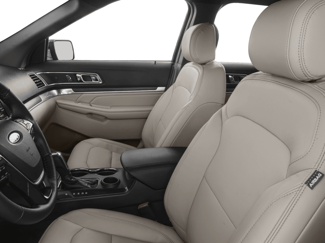 2017 Ford Explorer Limited 4WD - Interior Driver's Side with Door Open, Front Seat Feature