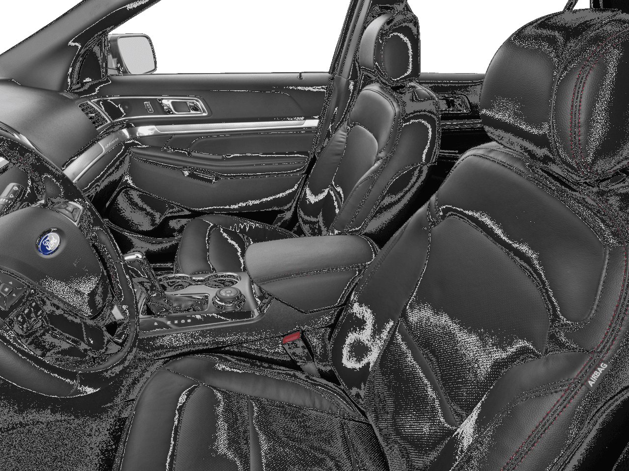 2017 Ford Explorer Sport 4WD - Interior Driver's Side with Door Open, Front Seat Feature
