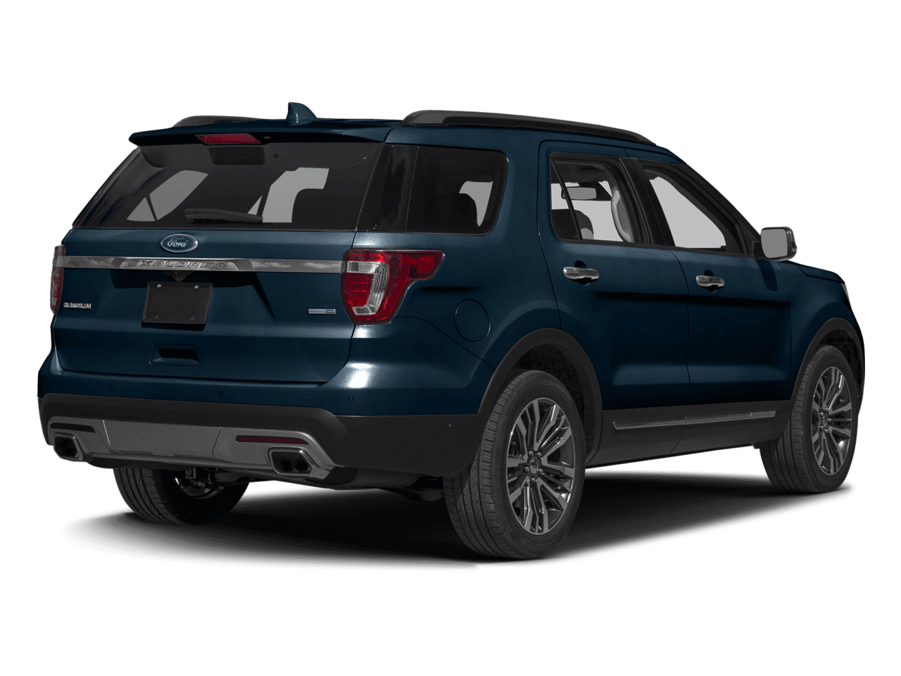 2017 Ford Explorer Platinum 4WD - Rear 3/4, facing to the right