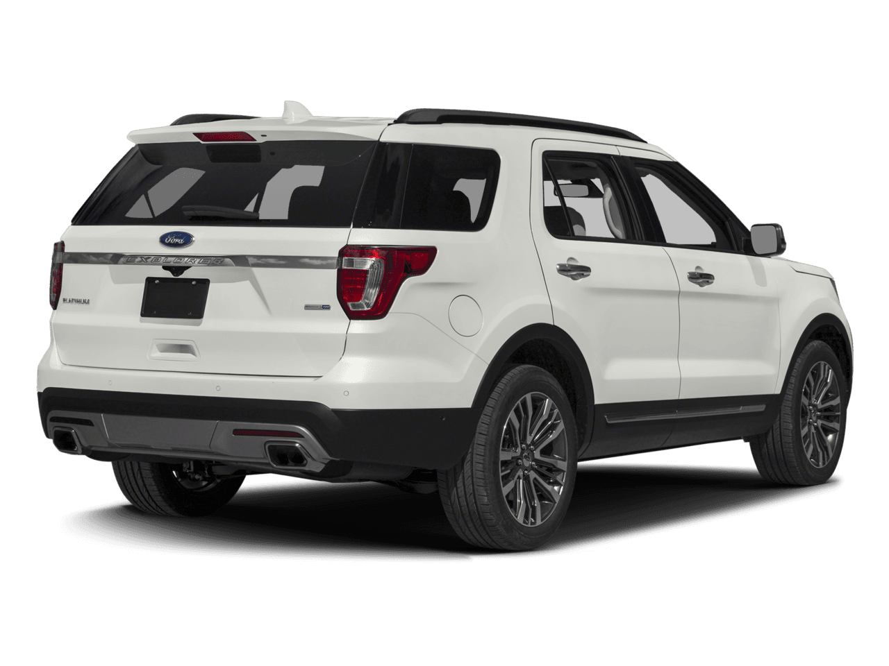 2017 Ford Explorer Platinum 4WD - Rear 3/4, facing to the right