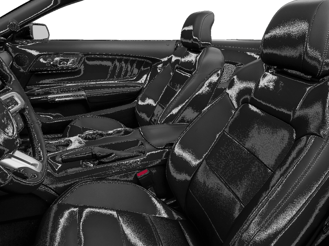 2017 Ford Mustang GT Premium Convertible - Interior Driver's Side with Door Open, Front Seat Feature