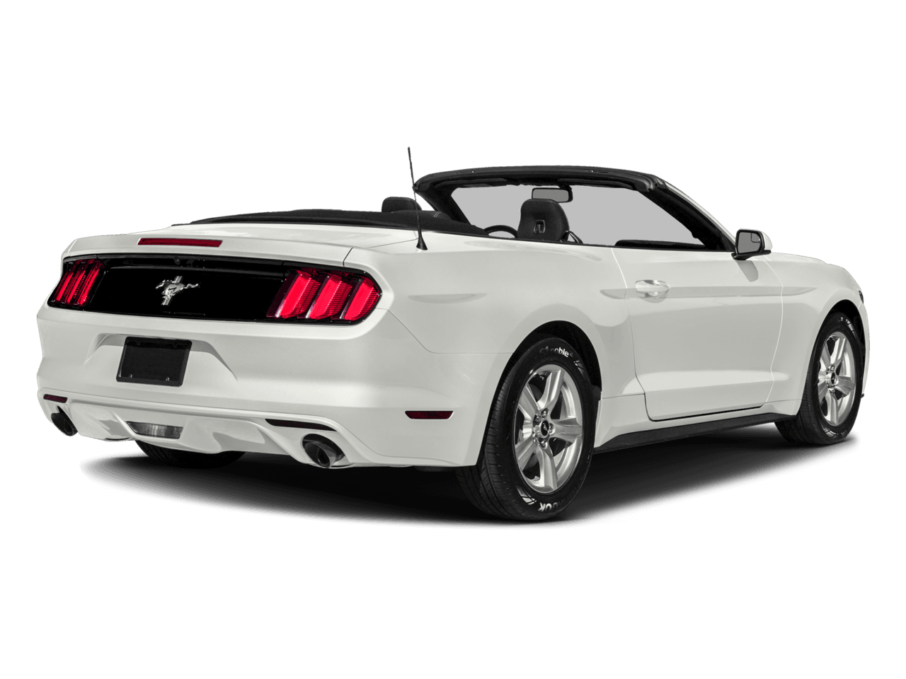2017 Ford Mustang V6 Convertible - Rear 3/4, facing to the right