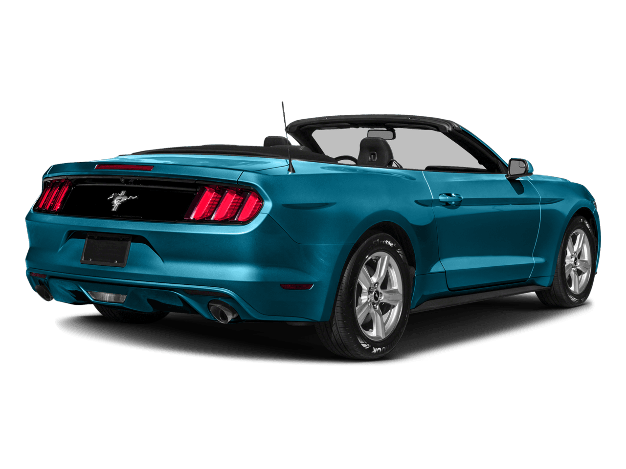 2017 Ford Mustang EcoBoost Premium Convertible - Rear 3/4, facing to the right