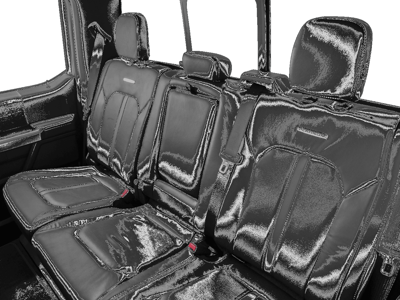 2017 Ford Super Duty F-350 SRW Platinum 4WD Crew Cab 8' Box - Interior Rear seats