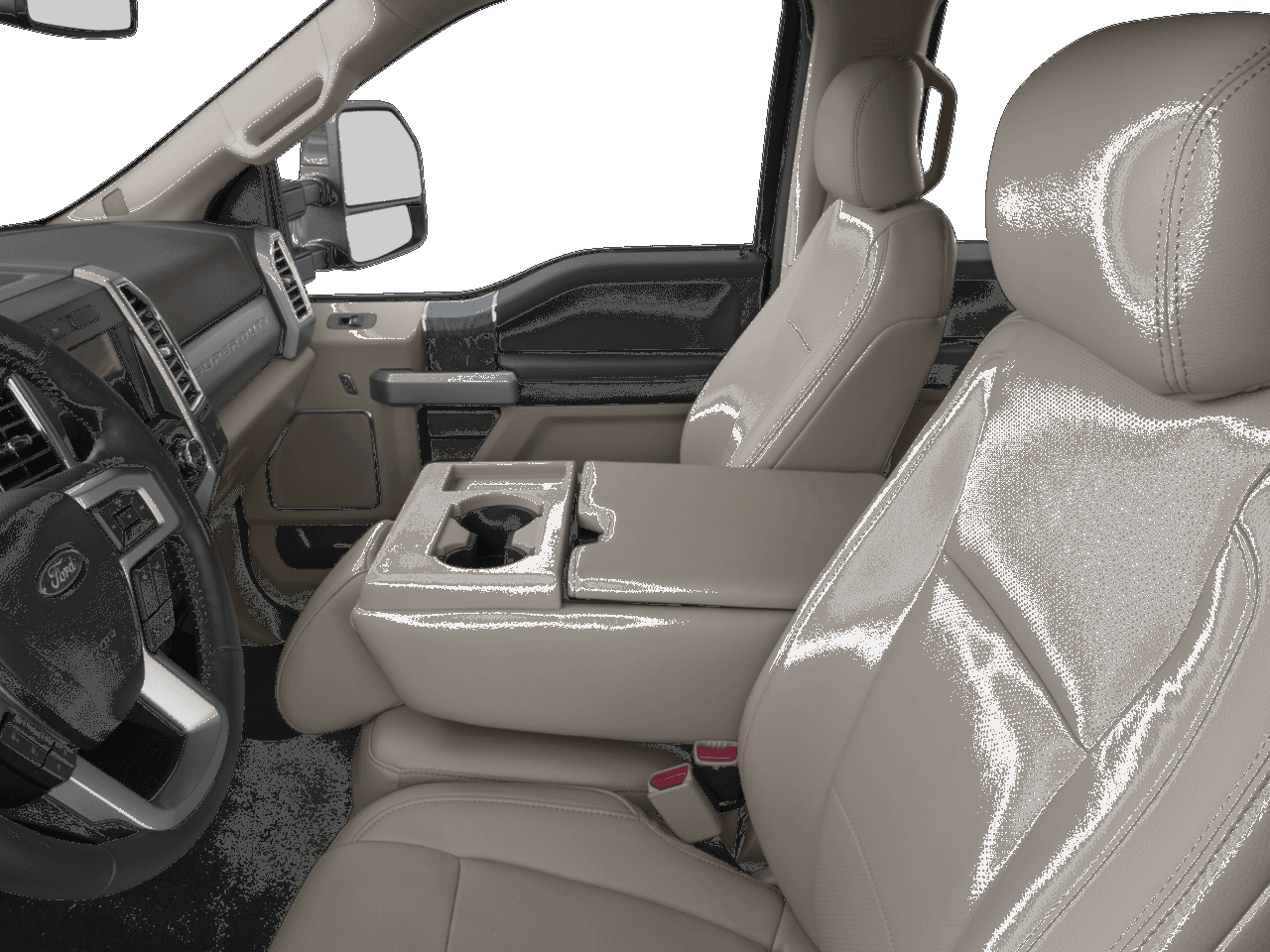 2017 Ford Super Duty F-350 DRW Lariat 2WD Crew Cab 8' Box - Interior Driver's Side with Door Open, Front Seat Feature