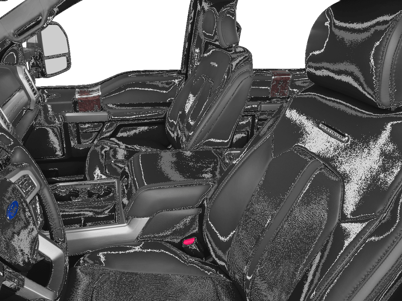 2017 Ford Super Duty F-350 DRW Platinum 4WD Crew Cab 8' Box - Interior Driver's Side with Door Open, Front Seat Feature