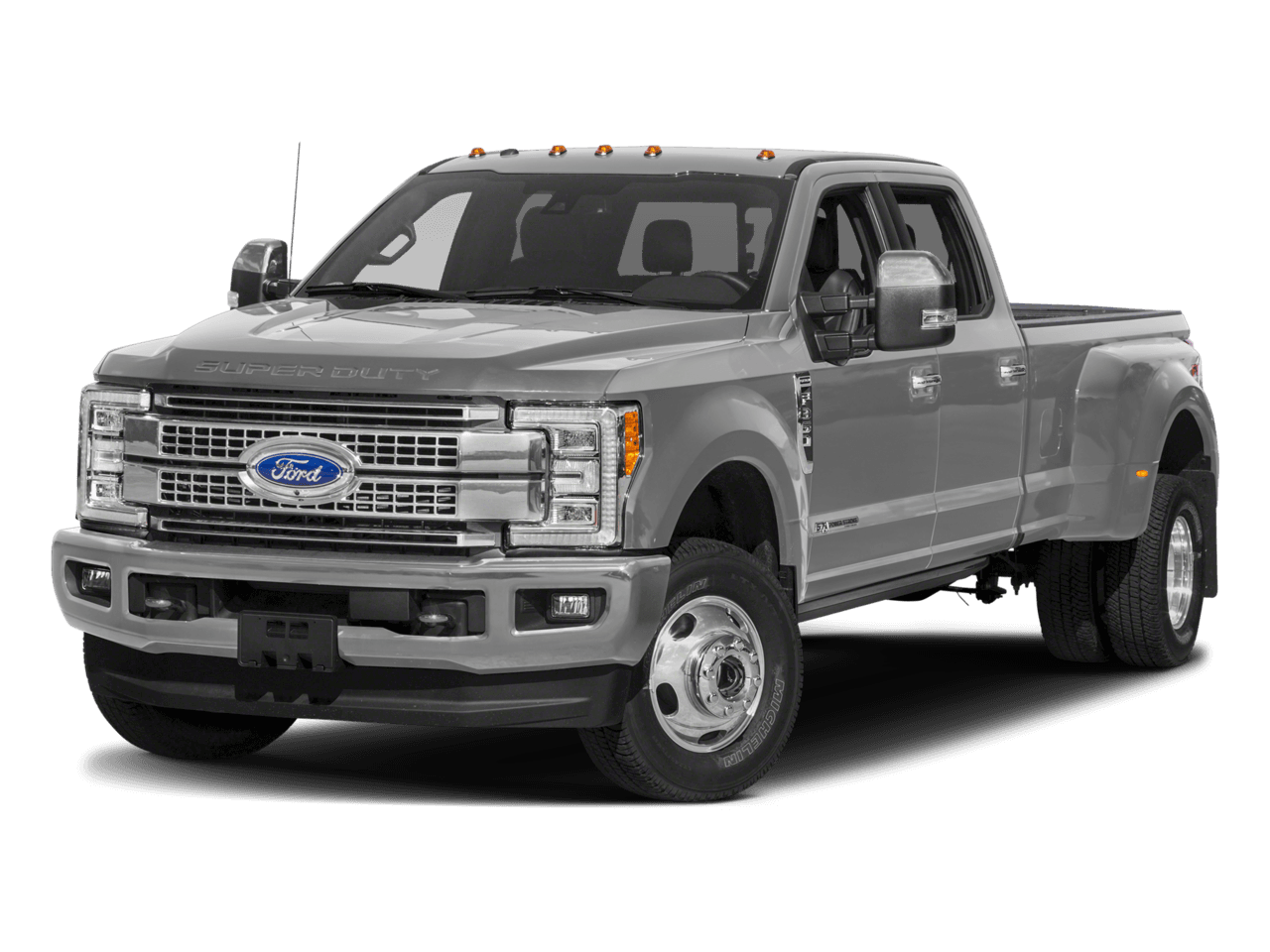 2017 Ford Super Duty F-350 DRW Platinum 4WD Crew Cab 8' Box - Front 3/4, facing to the left