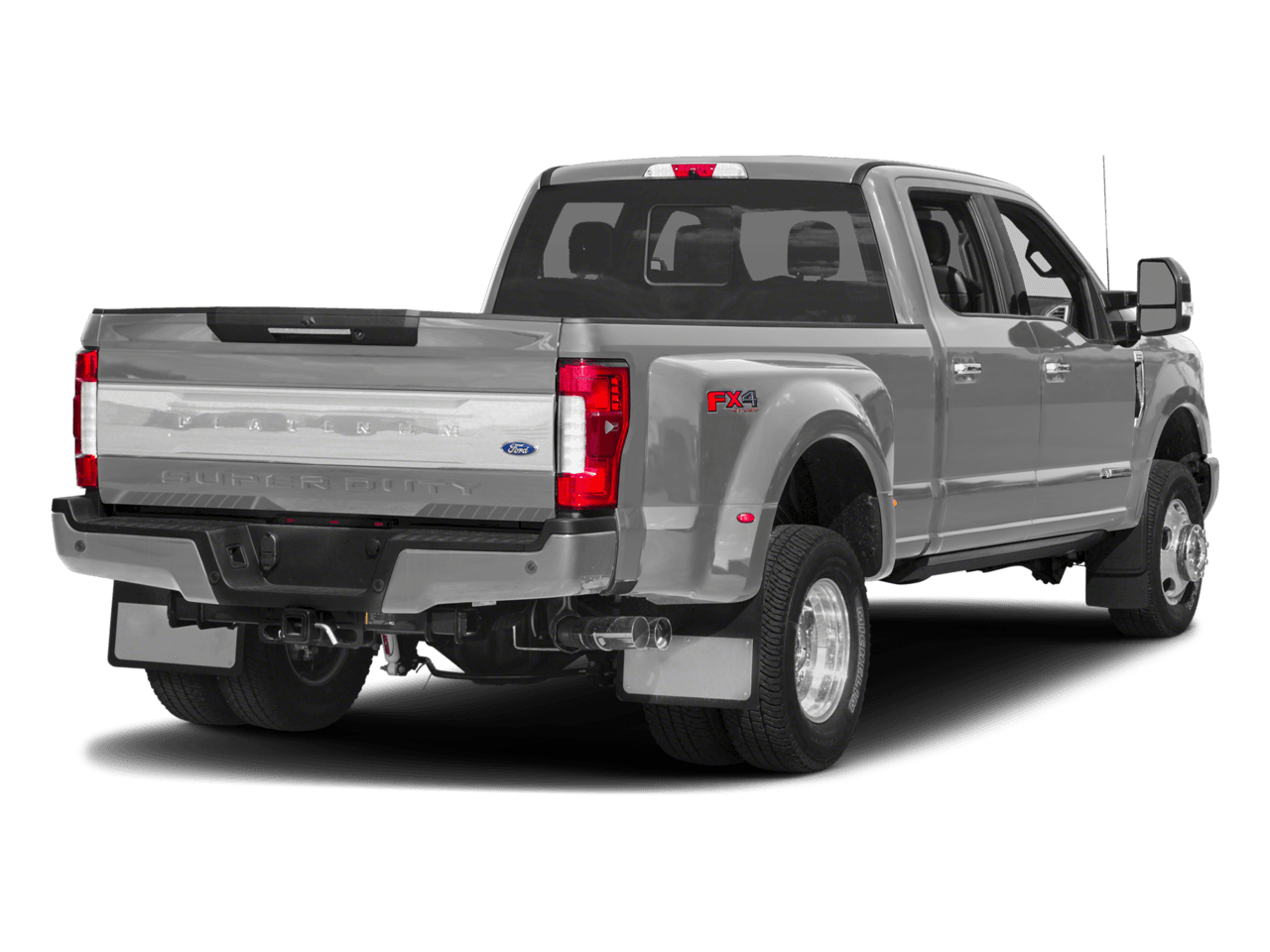 2017 Ford Super Duty F-350 DRW Platinum 4WD Crew Cab 8' Box - Rear 3/4, facing to the right