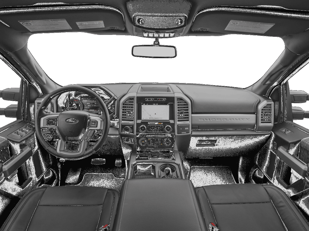 2017 Ford Super Duty F-250 SRW Lariat 4WD Crew Cab 8' Box - Interior Full Dash Basic