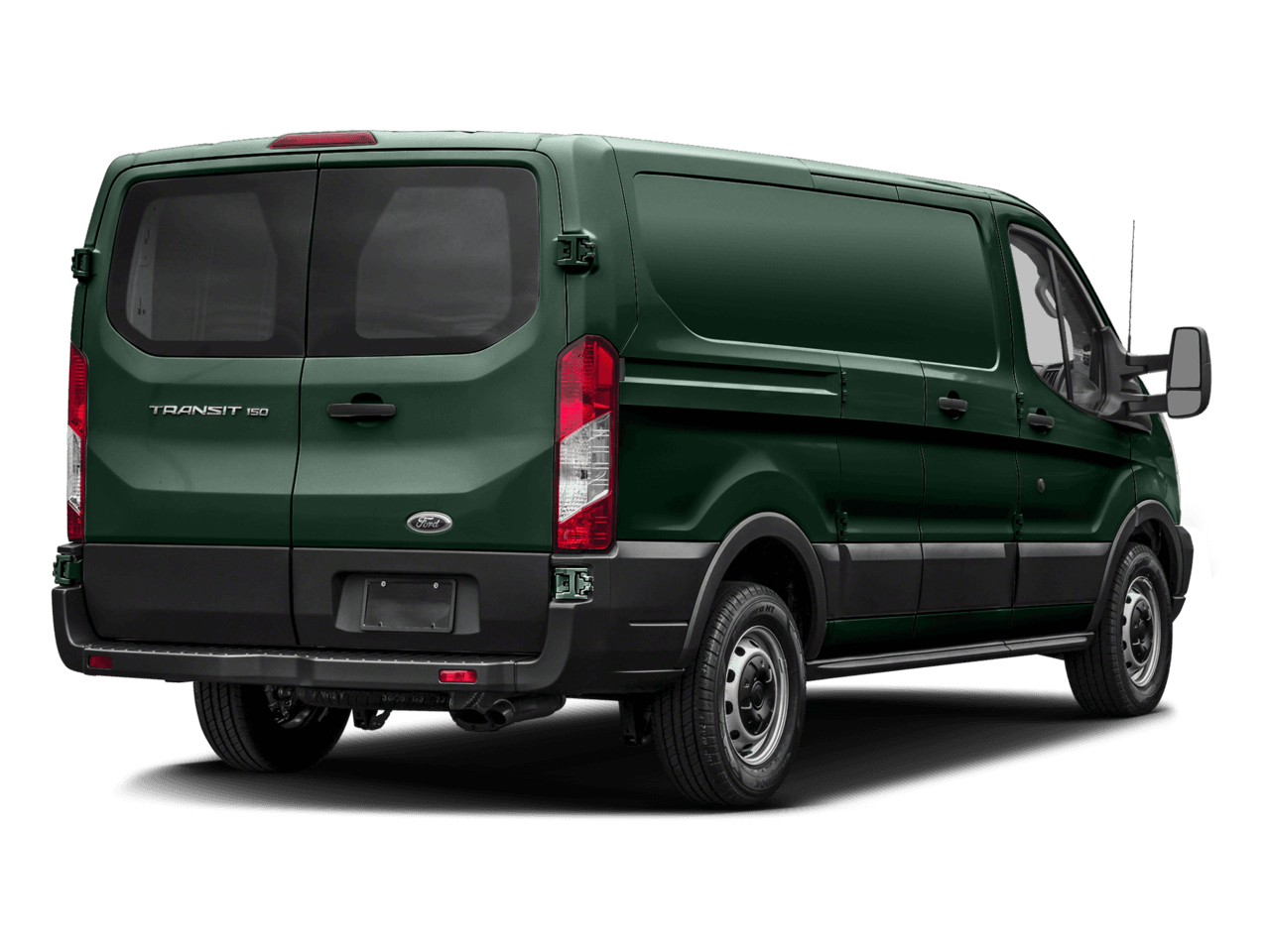 2017 Ford Transit Van T-150 130" Low Rf 8600 GVWR Swing-Out RH Dr - Rear 3/4, facing to the right