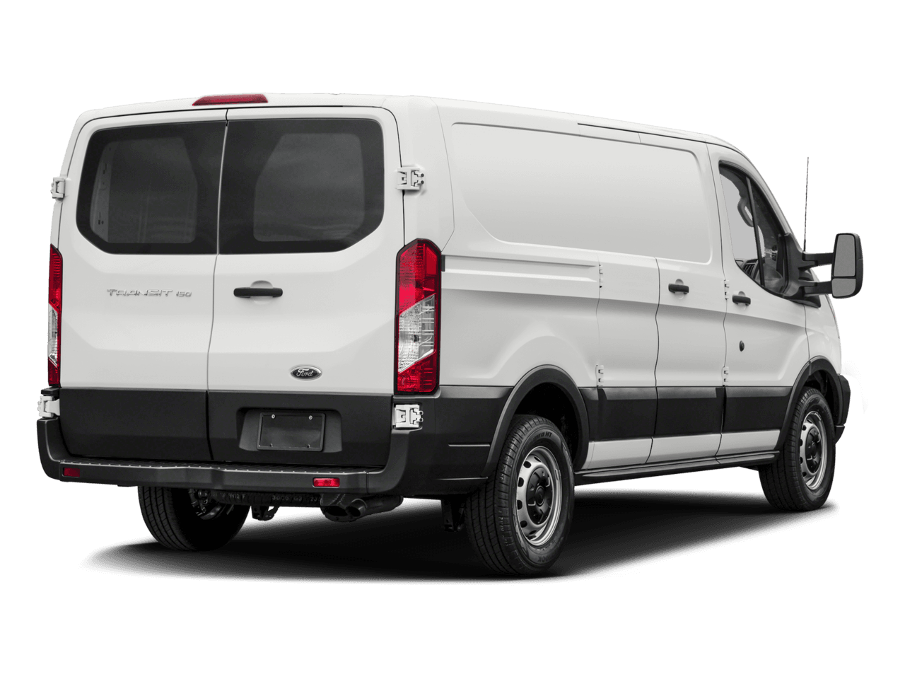 2017 Ford Transit Van T-150 130" Low Rf 8600 GVWR Swing-Out RH Dr - Rear 3/4, facing to the right