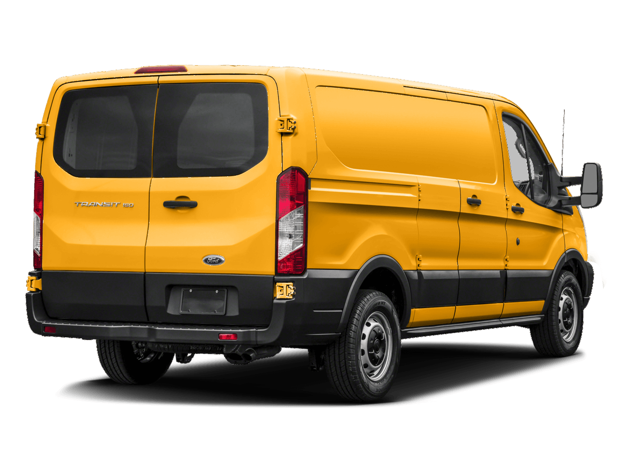 2017 Ford Transit Van T-150 130" Low Rf 8600 GVWR Swing-Out RH Dr - Rear 3/4, facing to the right