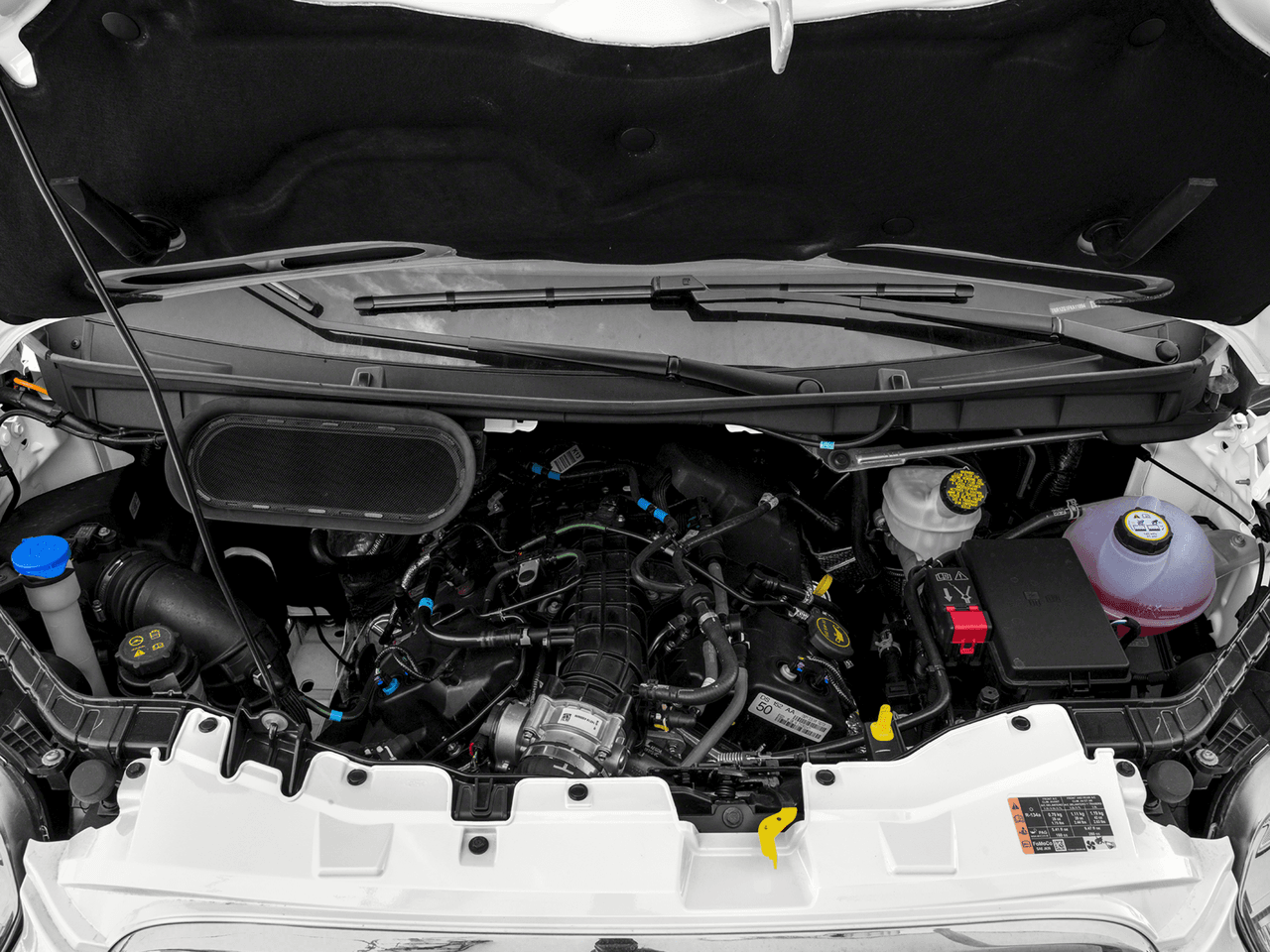 2017 Ford Transit Van T-350 148" Low Rf 9500 GVWR Swing-Out RH Dr - Interior Engine Shot Feature