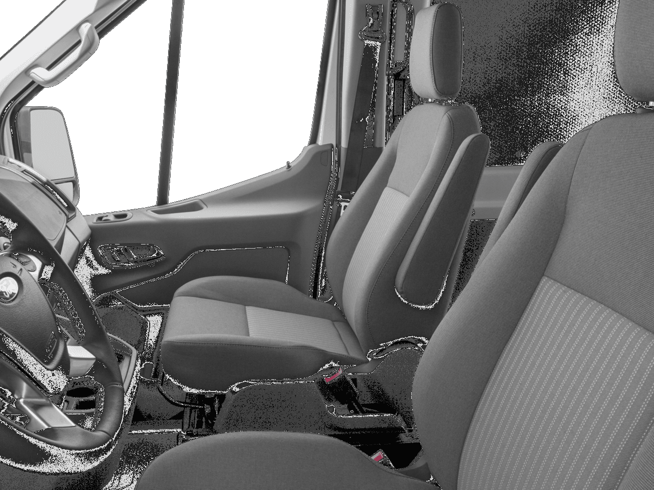 2017 Ford Transit Van T-350 148" Med Rf 9500 GVWR Dual Dr - Interior Driver's Side with Door Open, Front Seat Feature