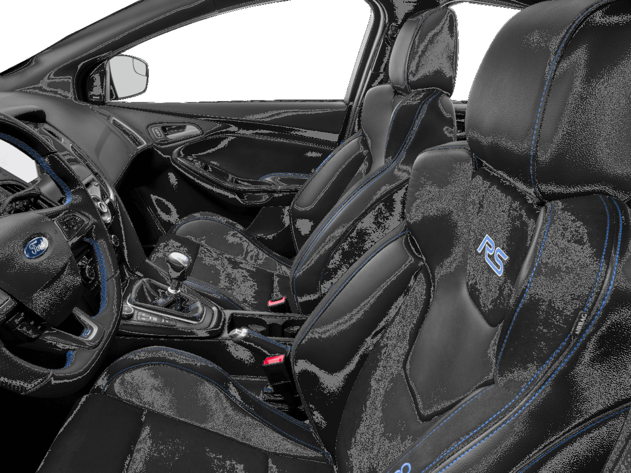 2017 Ford Focus RS Hatch - Interior Driver's Side with Door Open, Front Seat Feature