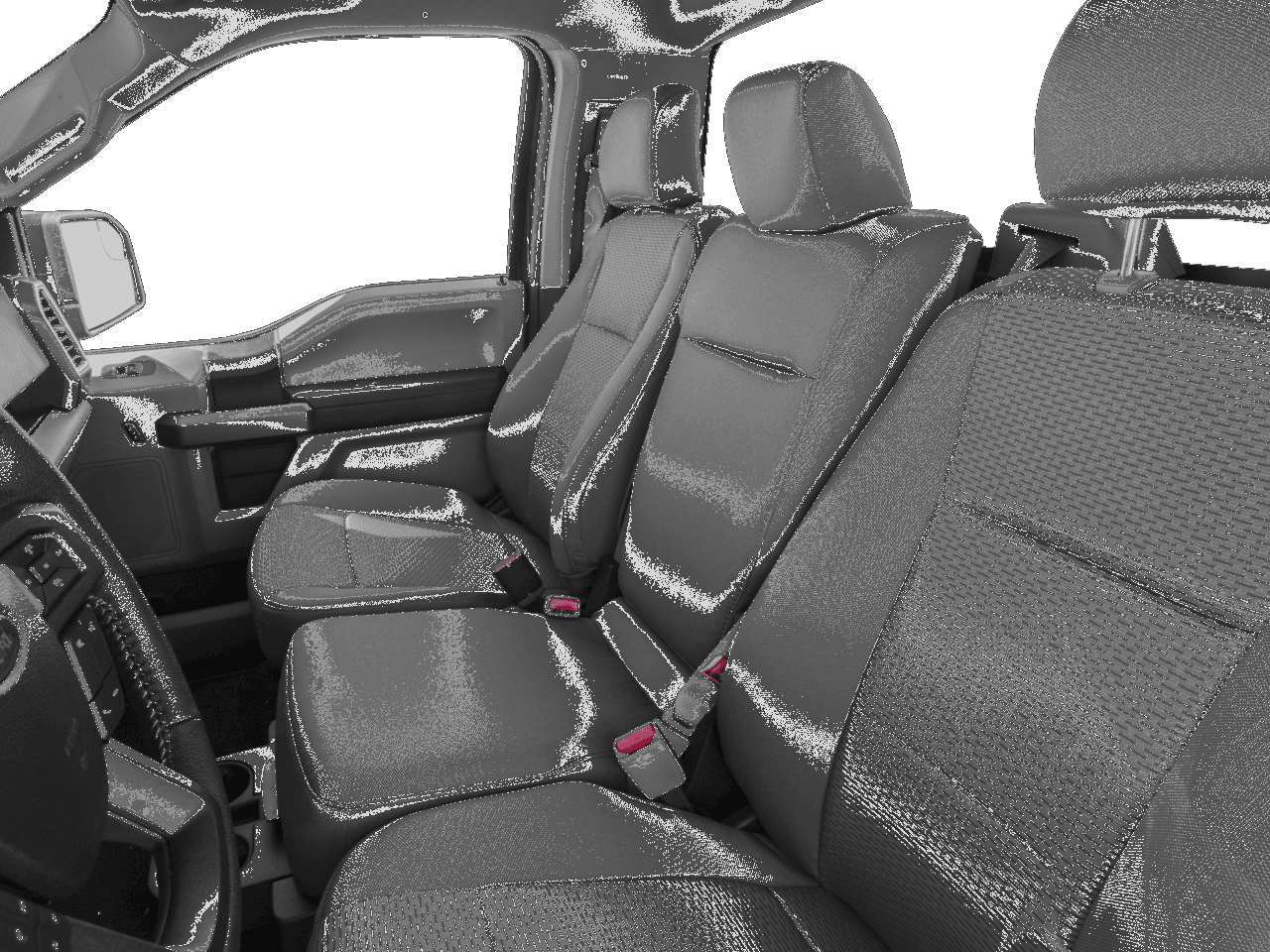 2017 Ford F-150 XLT 4WD Reg Cab 8' Box - Interior Driver's Side with Door Open, Front Seat Feature