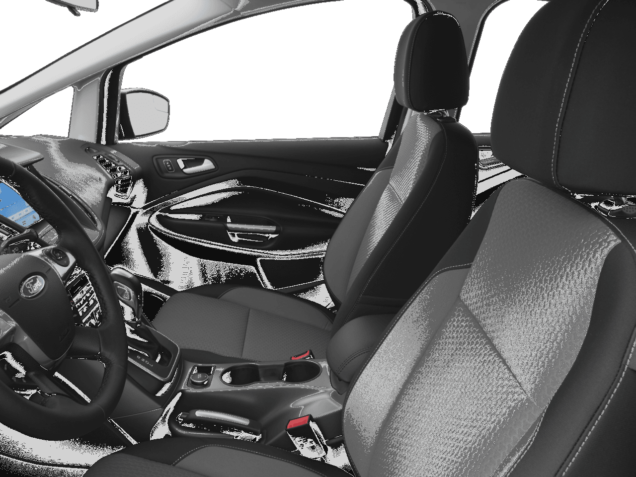 2017 Ford C-Max Hybrid SE FWD - Interior Driver's Side with Door Open, Front Seat Feature