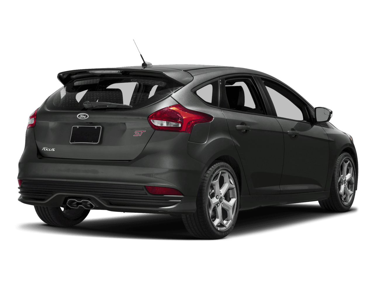 2017 Ford Focus ST Hatch - Rear 3/4, facing to the right