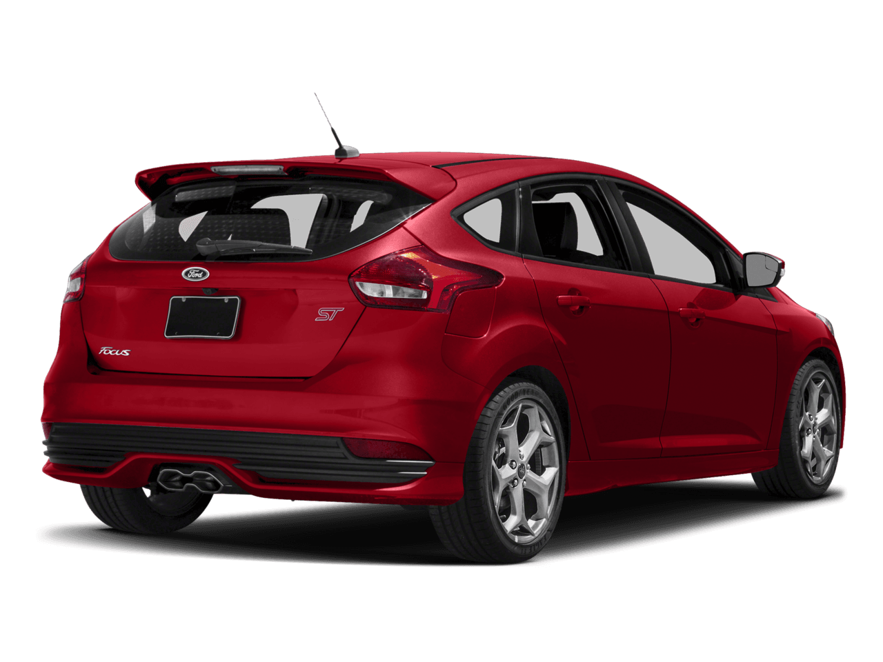 2017 Ford Focus ST Hatch - Rear 3/4, facing to the right