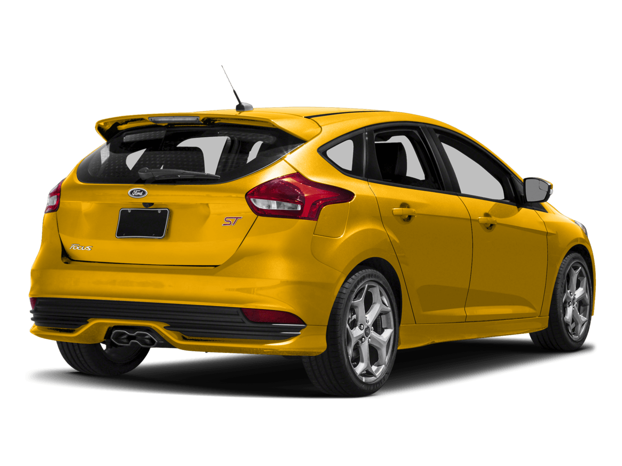 2017 Ford Focus ST Hatch - Rear 3/4, facing to the right