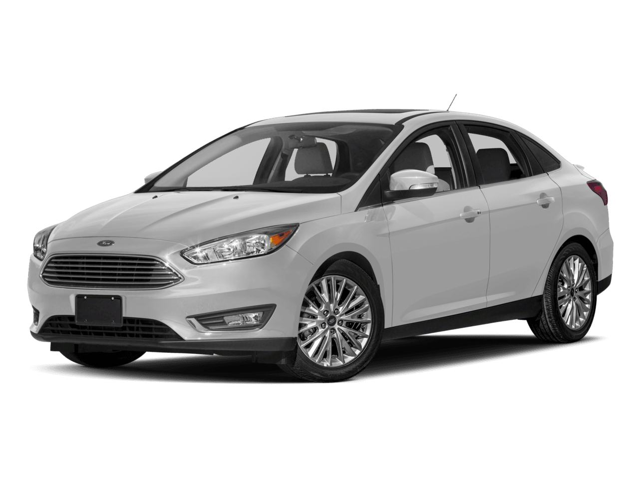 2017 Ford Focus Titanium Sedan - Front 3/4, facing to the left
