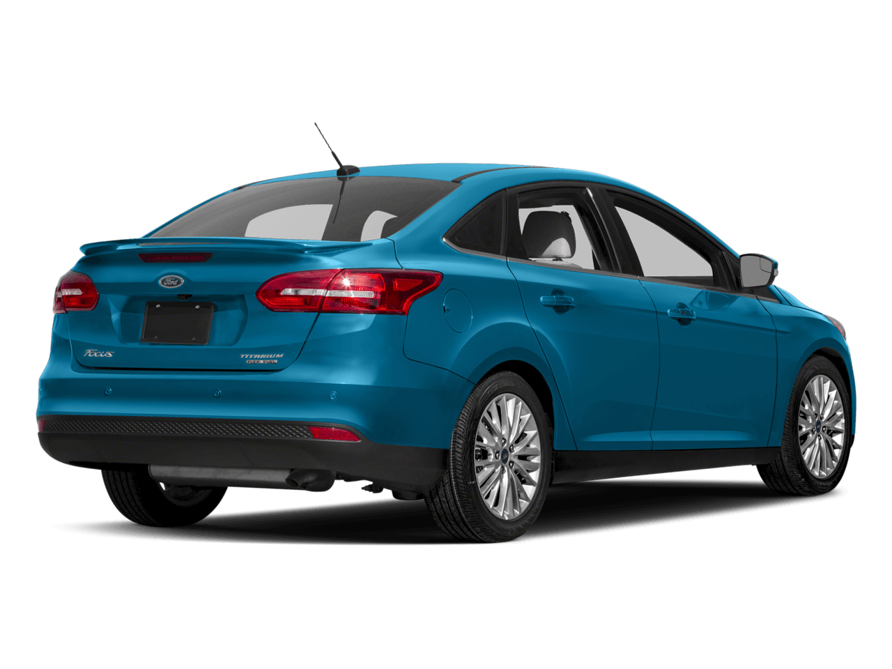 2017 Ford Focus Titanium Sedan - Rear 3/4, facing to the right