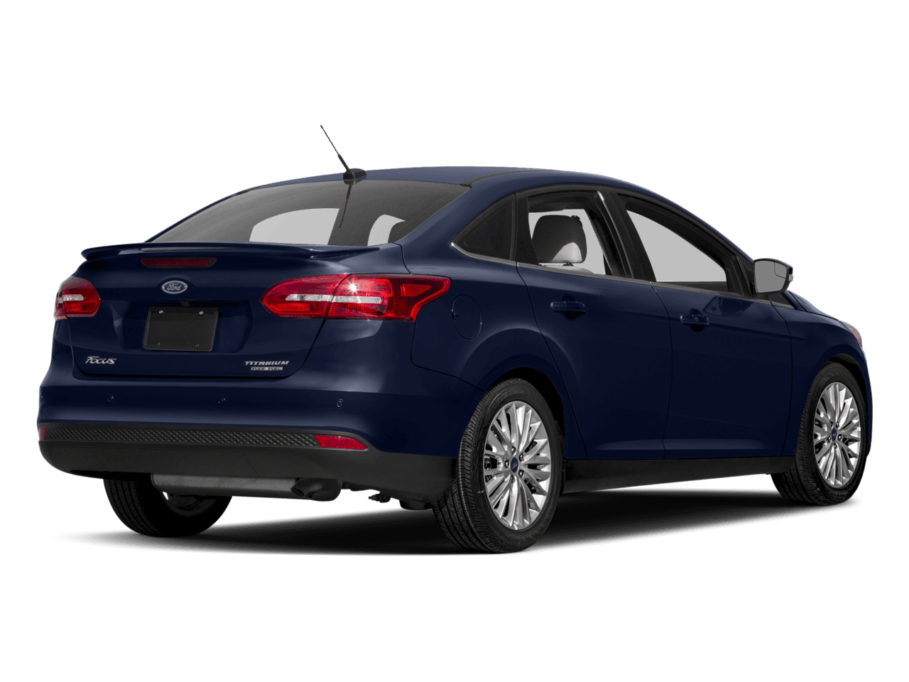 2017 Ford Focus Titanium Sedan - Rear 3/4, facing to the right