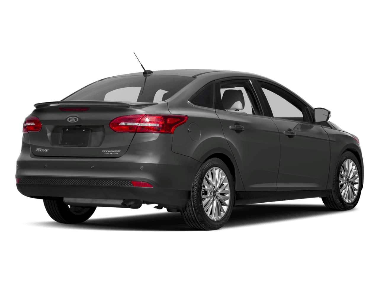 2017 Ford Focus Titanium Sedan - Rear 3/4, facing to the right