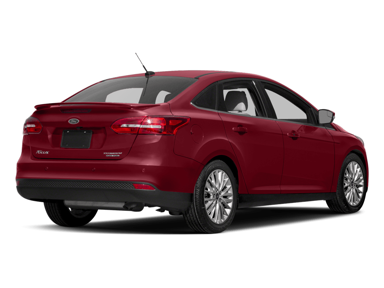 2017 Ford Focus Titanium Sedan - Rear 3/4, facing to the right