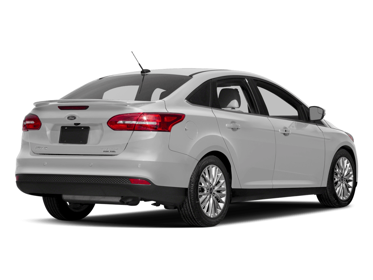 2017 Ford Focus Titanium Sedan - Rear 3/4, facing to the right