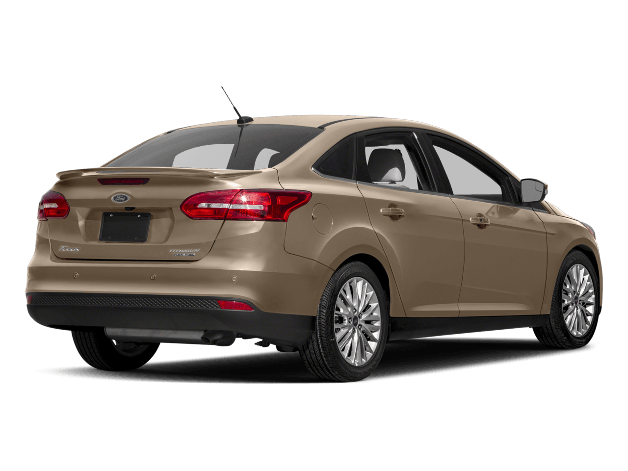 2017 Ford Focus Titanium Sedan - Rear 3/4, facing to the right