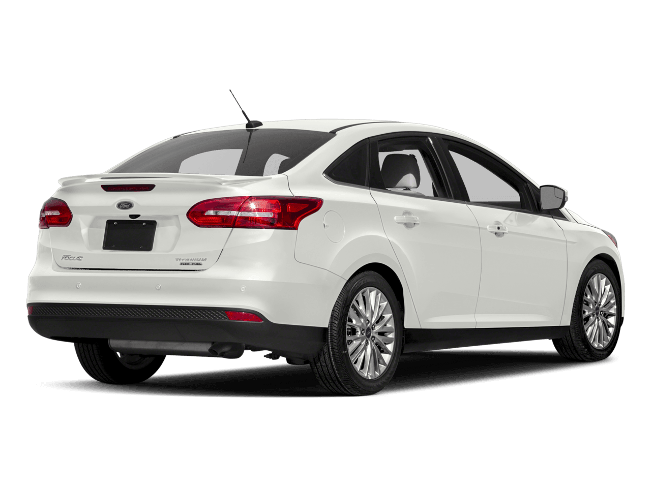 2017 Ford Focus Titanium Sedan - Rear 3/4, facing to the right