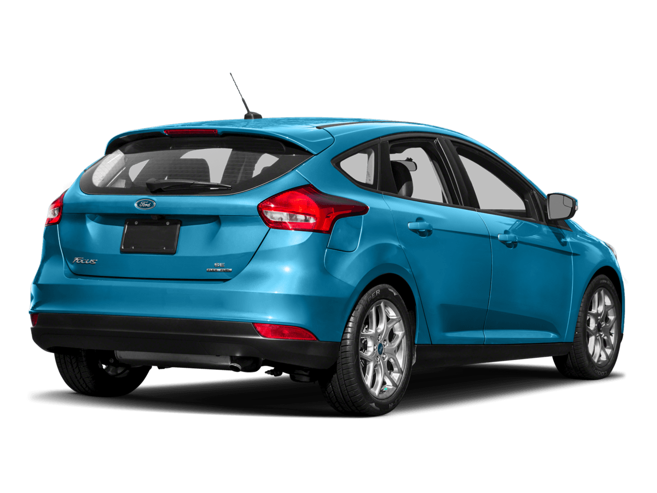 2017 Ford Focus SE Hatch - Rear 3/4, facing to the right