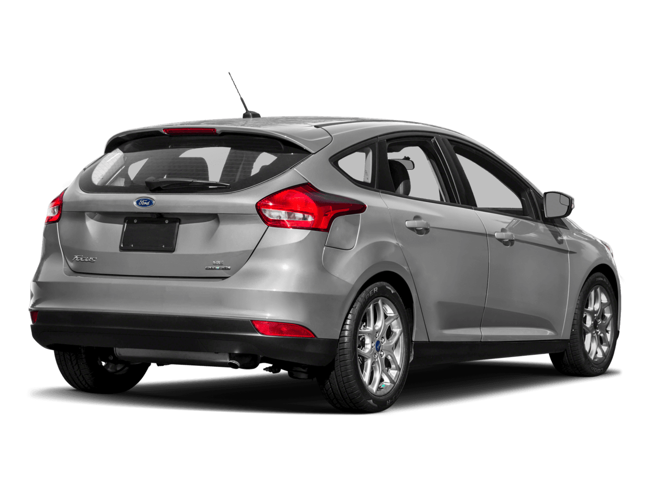 2017 Ford Focus SE Hatch - Rear 3/4, facing to the right