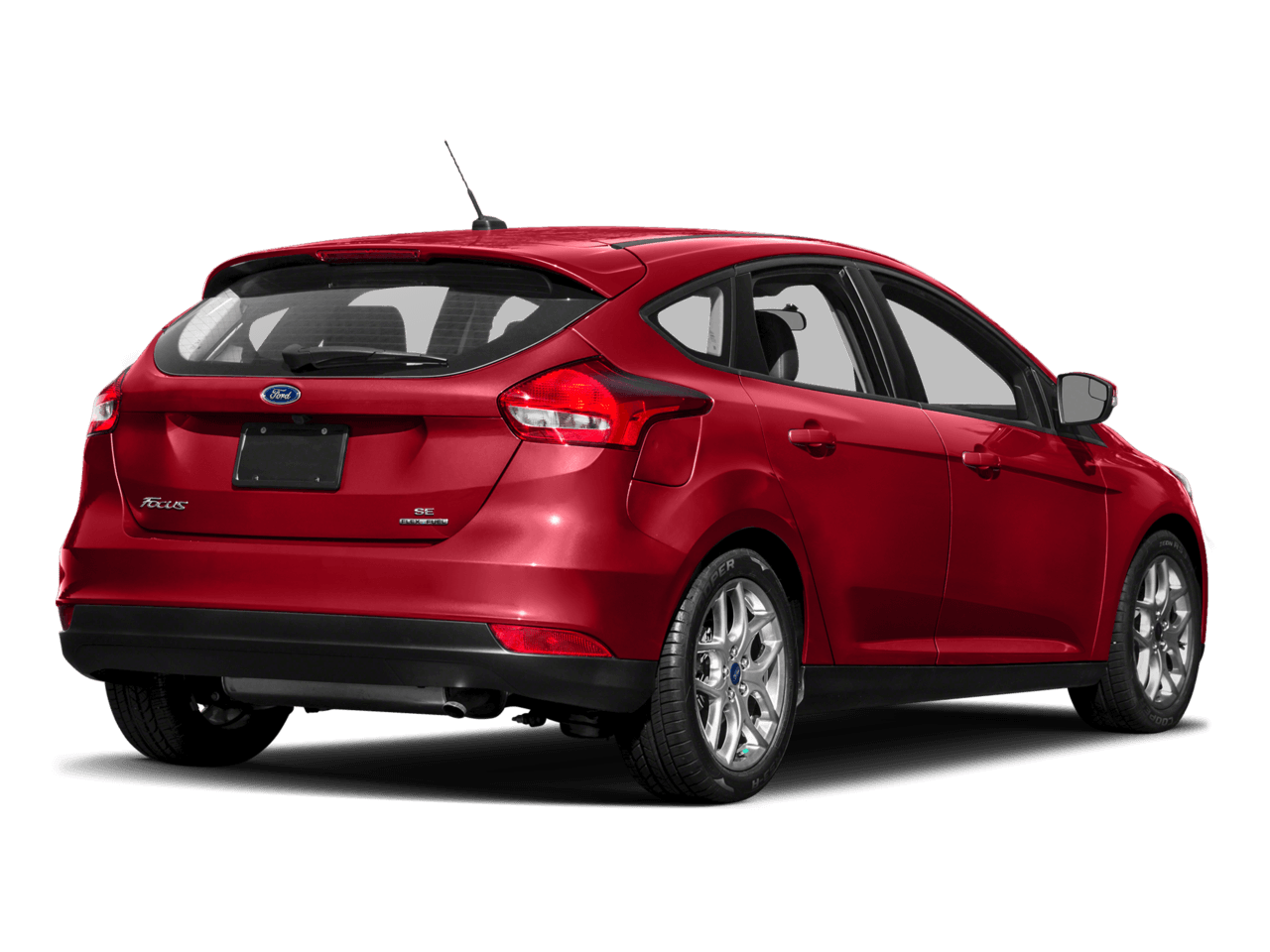 2017 Ford Focus SE Hatch - Rear 3/4, facing to the right