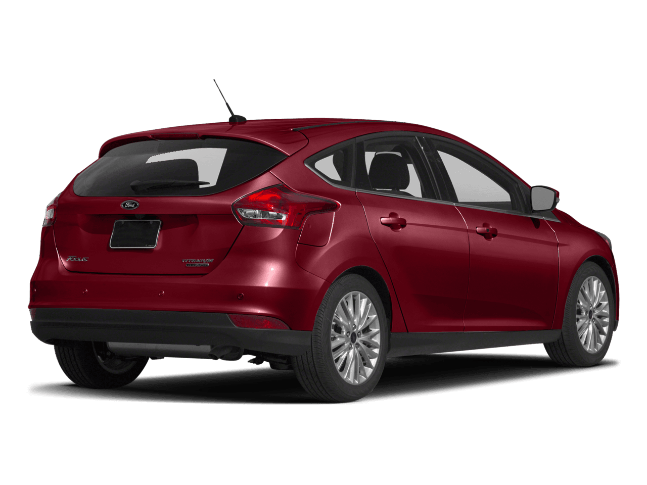 2017 Ford Focus Titanium Hatch - Rear 3/4, facing to the right