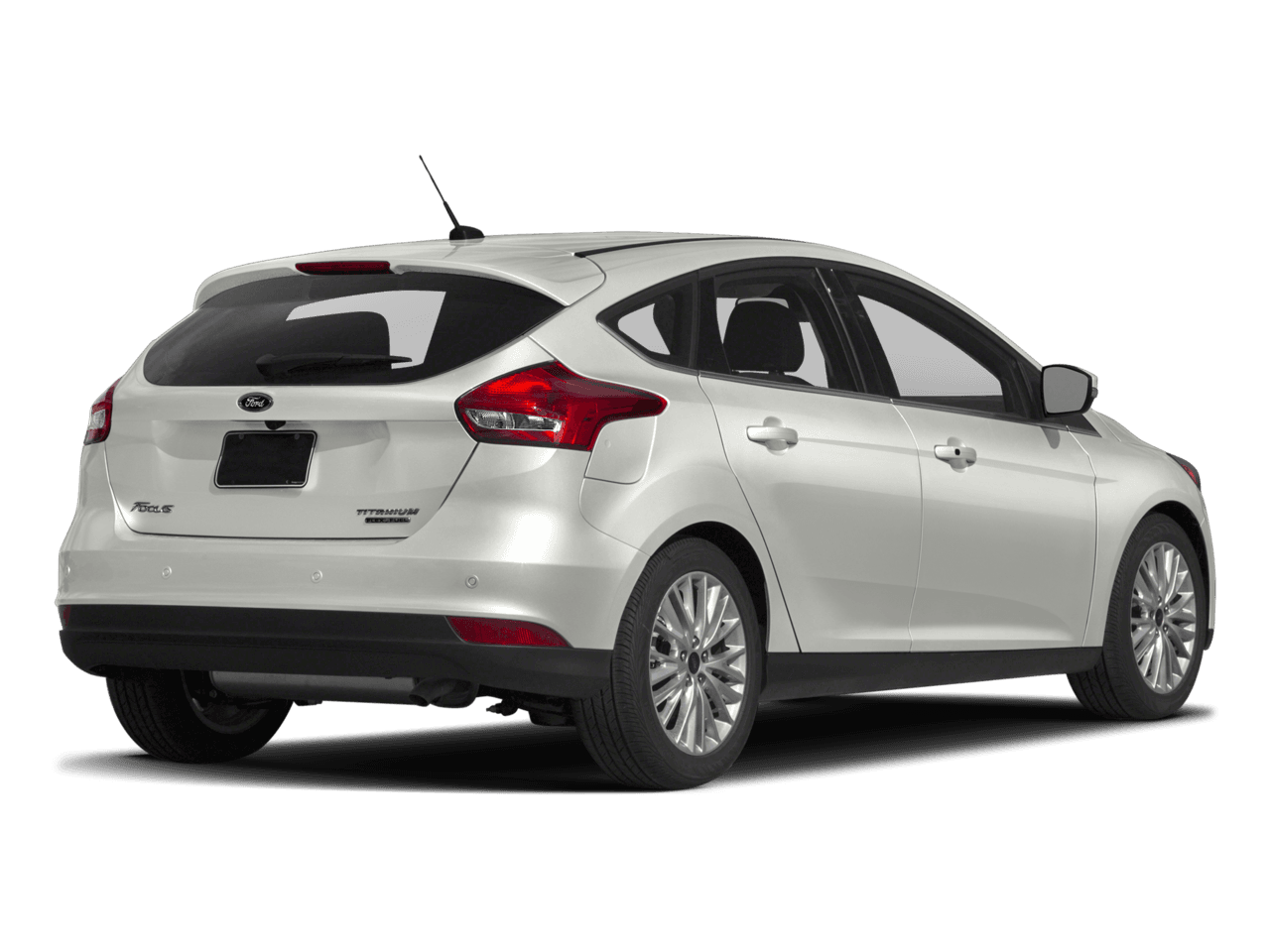 2017 Ford Focus Titanium Hatch - Rear 3/4, facing to the right