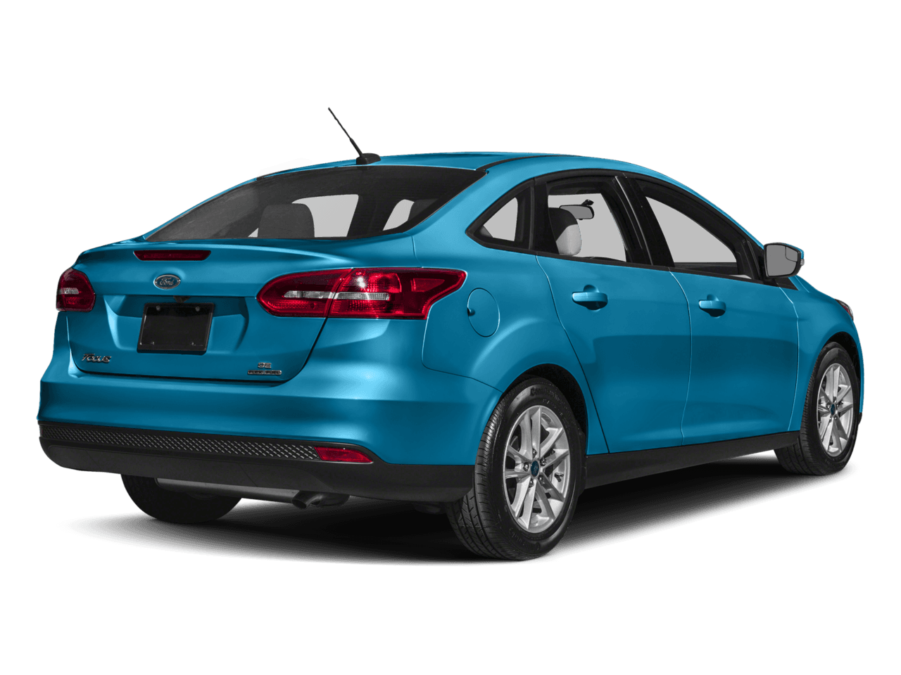 2017 Ford Focus SEL Sedan - Rear 3/4, facing to the right