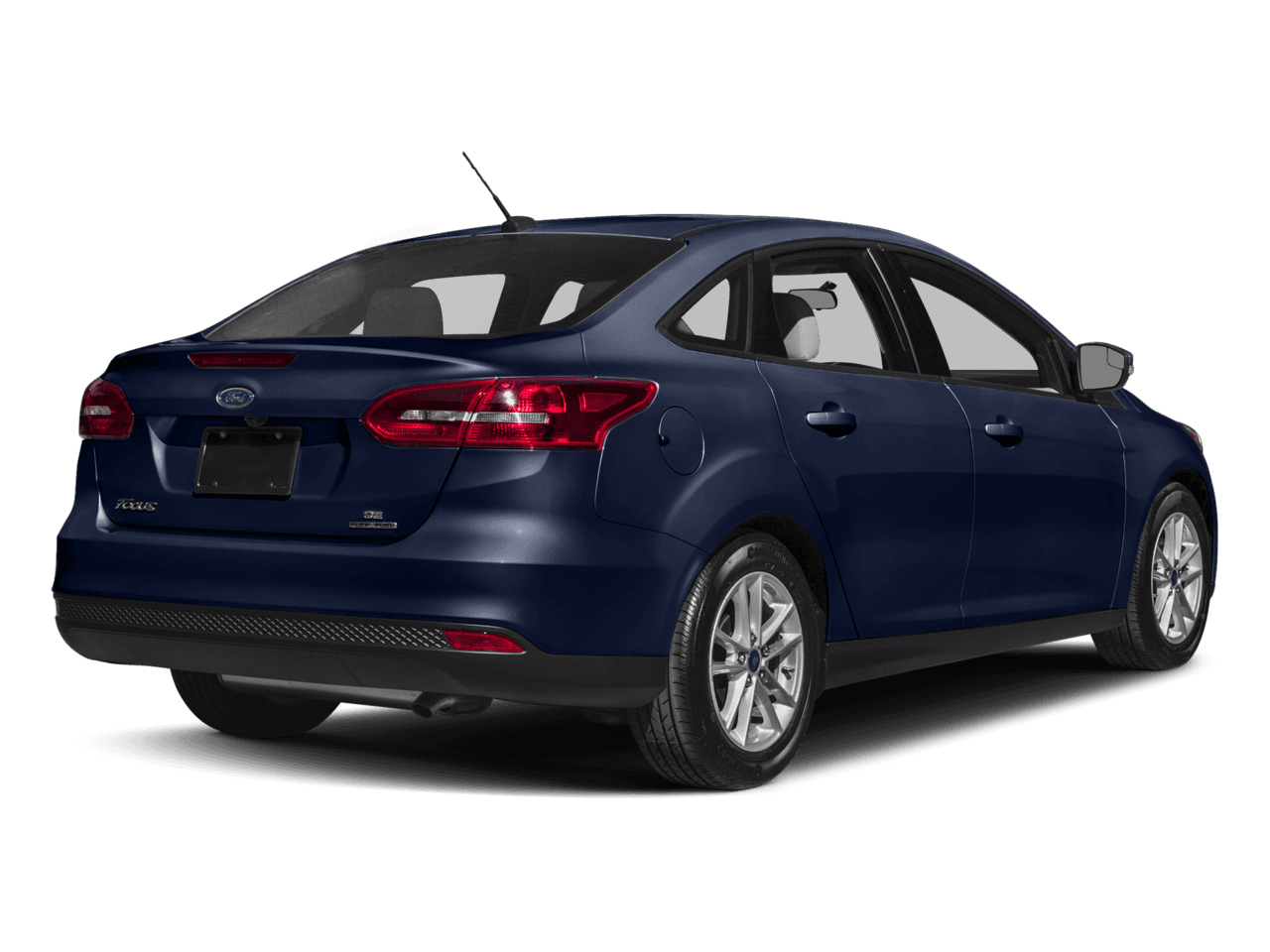 2017 Ford Focus SEL Sedan - Rear 3/4, facing to the right