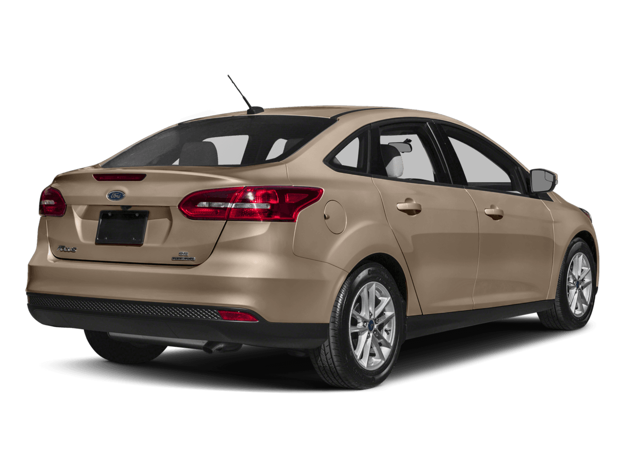 2017 Ford Focus SEL Sedan - Rear 3/4, facing to the right