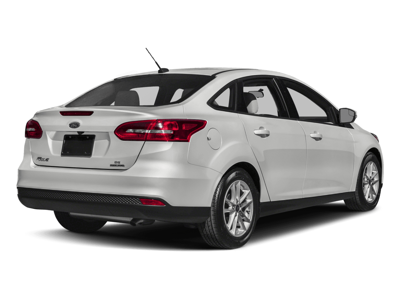 2017 Ford Focus SEL Sedan - Rear 3/4, facing to the right