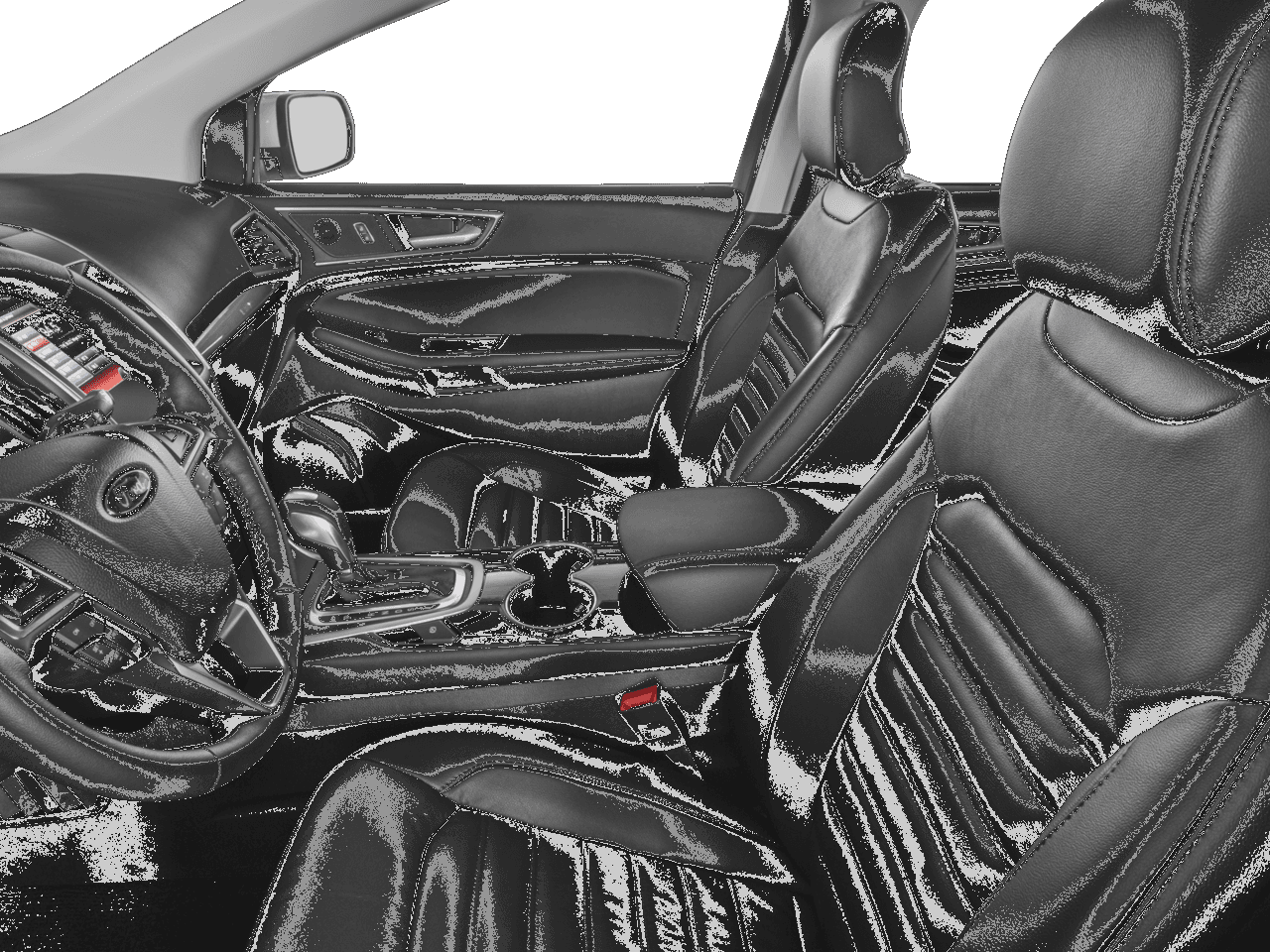 2017 Ford Edge Titanium FWD - Interior Driver's Side with Door Open, Front Seat Feature