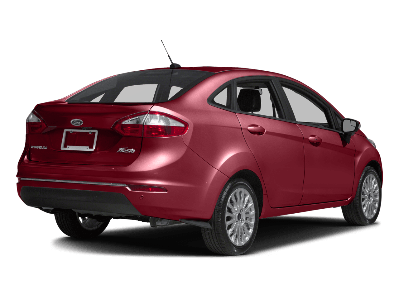 2017 Ford Fiesta Titanium Sedan - Rear 3/4, facing to the right