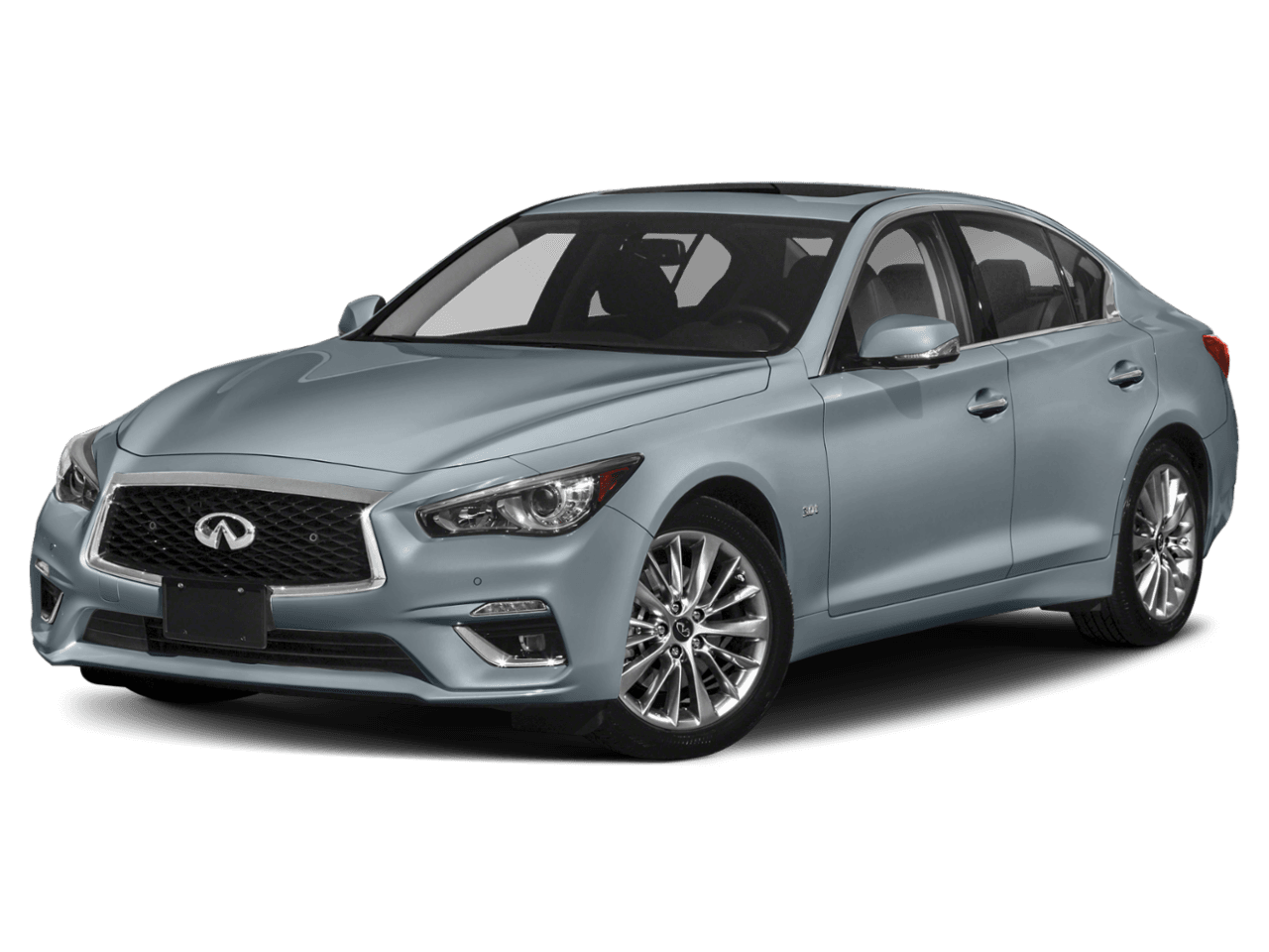 2018 INFINITI Q50 2.0t LUXE - Front 3/4, facing to the left