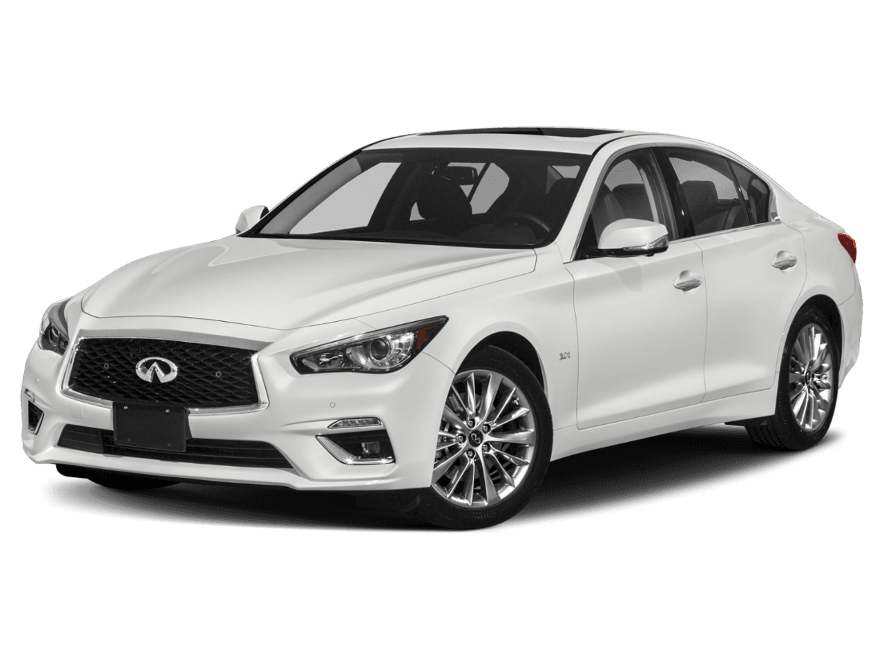 2018 INFINITI Q50 2.0t LUXE - Front 3/4, facing to the left